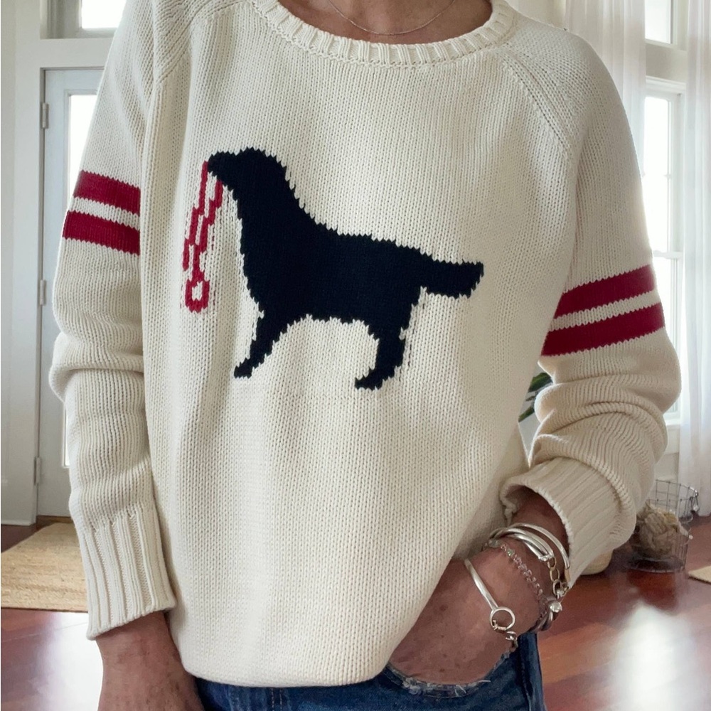 Pink Pineapple Black Dog Sweater